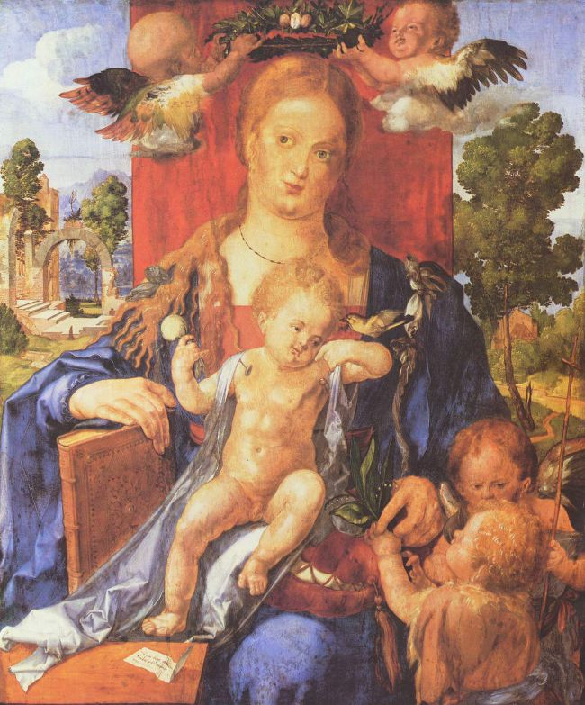 Zum Vergrößern auf das Bild klicken Madonna mit dem Zeisig