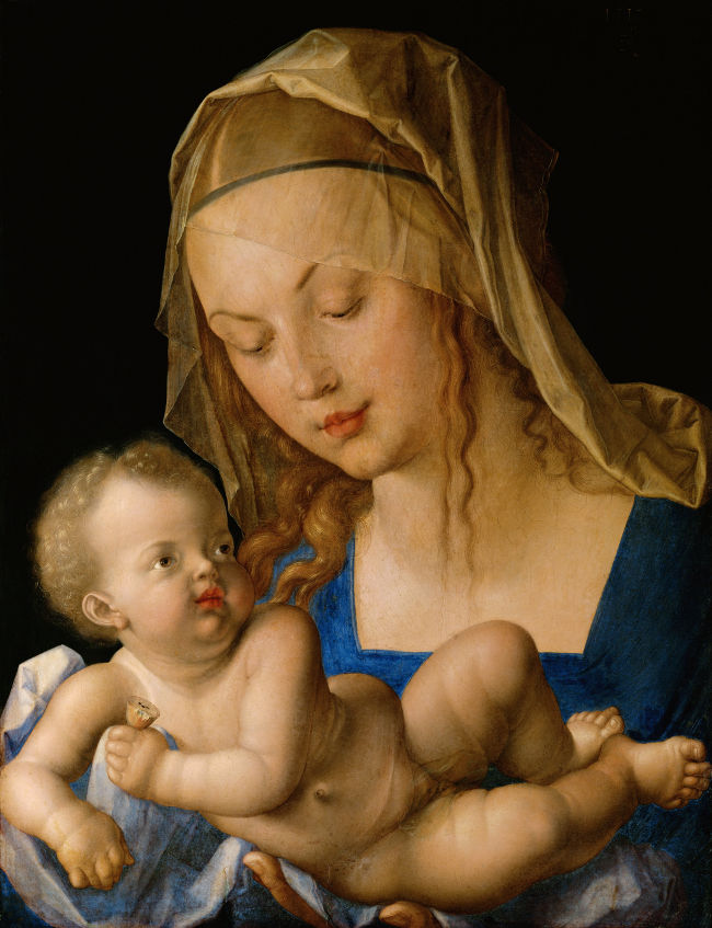 Zum Vergrößern auf das Bild klicken Maria mit der Birnenschnitte